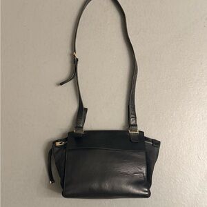 Furla Black Leather Shoulder Bag